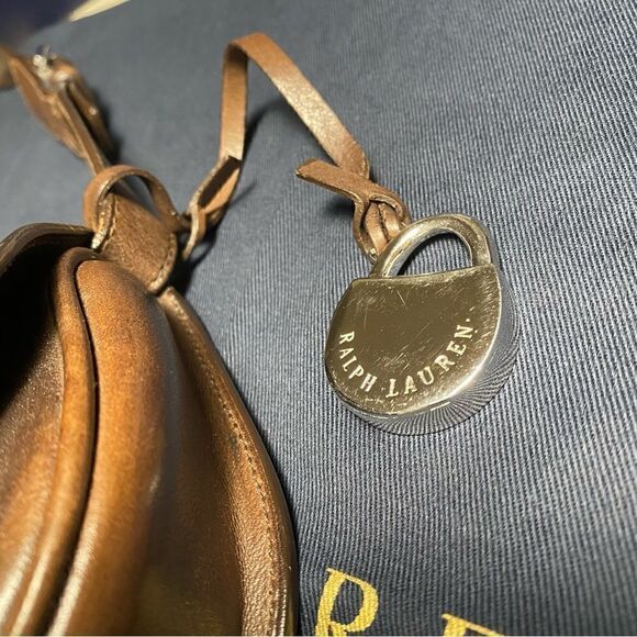 Ralph Lauren Collection Brown Italian Calf & Silver Accent Micro Shoulder Bag - Picture 14 of 16